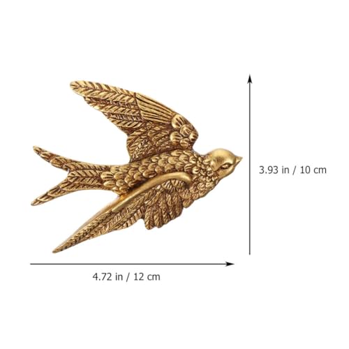 VOSAREA Bird Wall Art Bird Wall Figurine Sow Sculpture Resin Hanging Decor 3D Sculpted Floating Sculpture Antique Sow Hanging Ornament (4.72X3.93X1.18inch) - Image 2