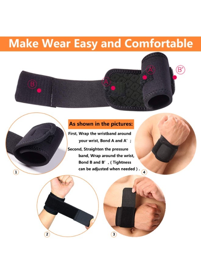 2 Pack Wrist Brace for Carpal Tunnel, Adjustable Wrist Support for Weightlifting & Pain Relief - Men & Women - Image 3