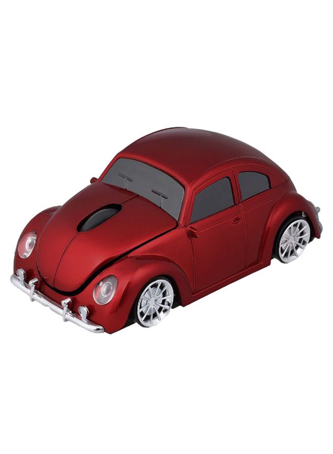 نيبمينينت ماوس ضوئي لاسلكي على شكل سيارة أحمر - Image 1