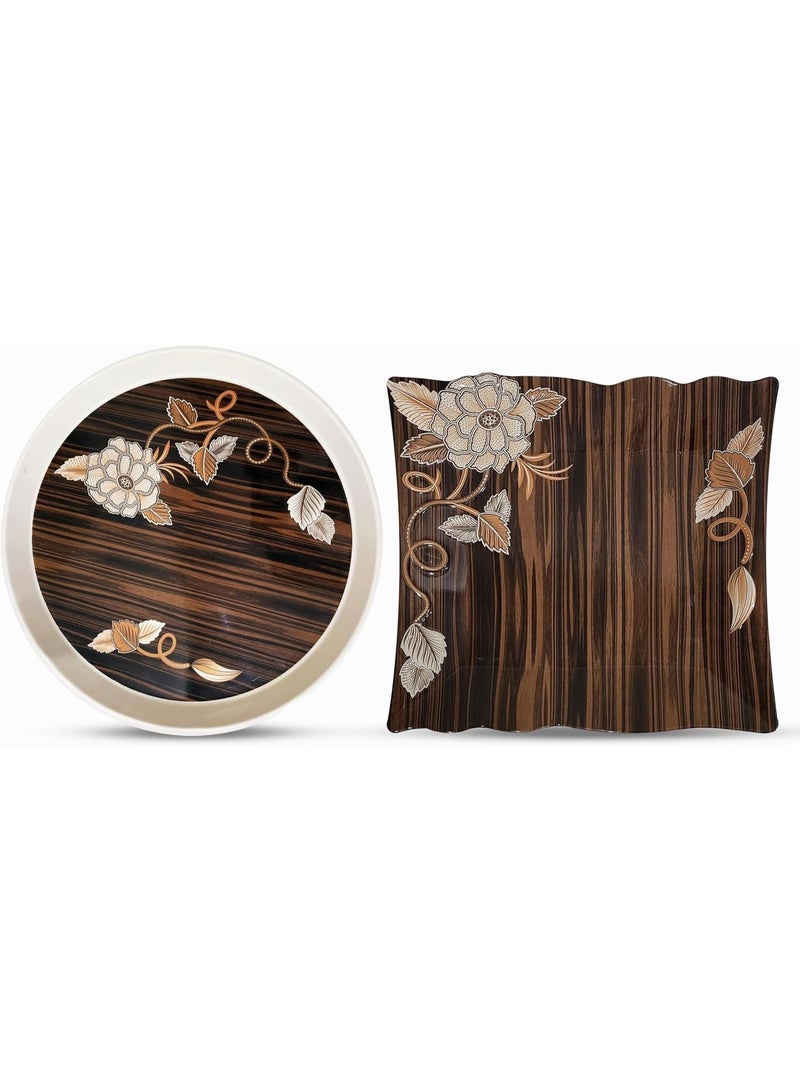 برايم ميلامين  طقم عشاء من الميلامين مكون من 47 قطعة لتقديم 8 اشخاص من برايم، طقم عشاء عالي الجودة وغير قابل للكسر، امن للاستخدام في الميكروويف وغسالة الصحون، طقم اطباق - Image 5