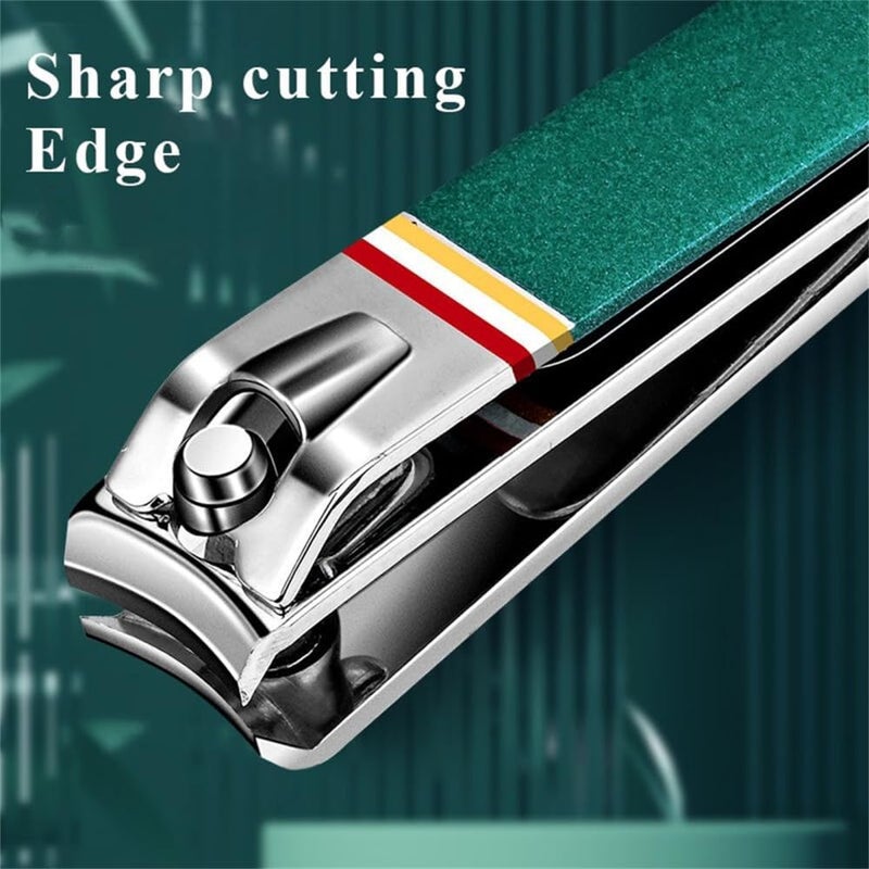 Nail Cutter Set Stainless Steel Manicure Set with Folding Bag Manicure Kits Scissors Makeup Beauty Tool,Army Green (Army Green) - Image 5
