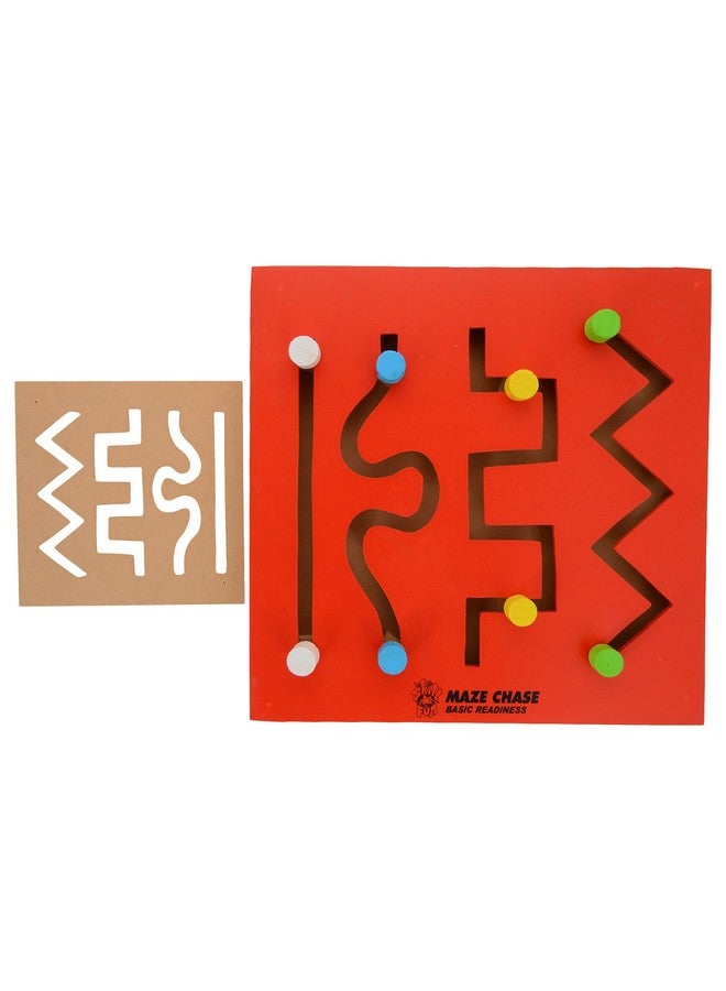 Skillofun H-15A Wooden Maze Chase - Basic Readiness, Multi Color - Kids, Non-Toxic Eco-Friendly Wooden Puzzle Toy, Engages Children With Vibrant Colors And Aids In Fine Motor Skills Development - Image 1