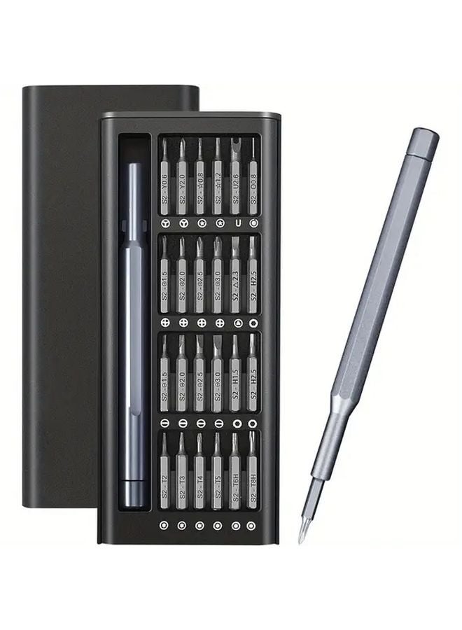 Black Professional Magnetic Mini Repair Tool Kit 20 Precision Screwdrivers Heavy Duty Magnetic Base Ergonomic Handle - Image 1