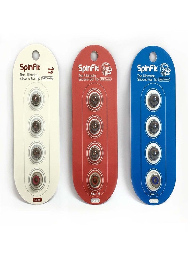 SpinFit CP155 for Wide and Long IEM Nozzle - M - Patented Silicone Eartips for Replacement (2 Pairs) (for Nozzle Diameter from 6-7mm) - Image 4