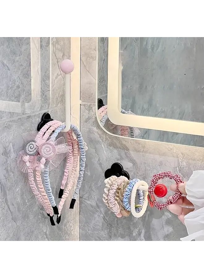 Pink Multi Purpose Hook For Hair Ties Storage Rack Accessories Clips - Image 5