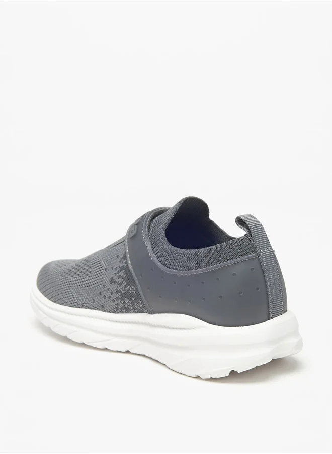 كابا Boys' Mesh Textured Slip-On Walking Shoes with Hook and Loop Closure