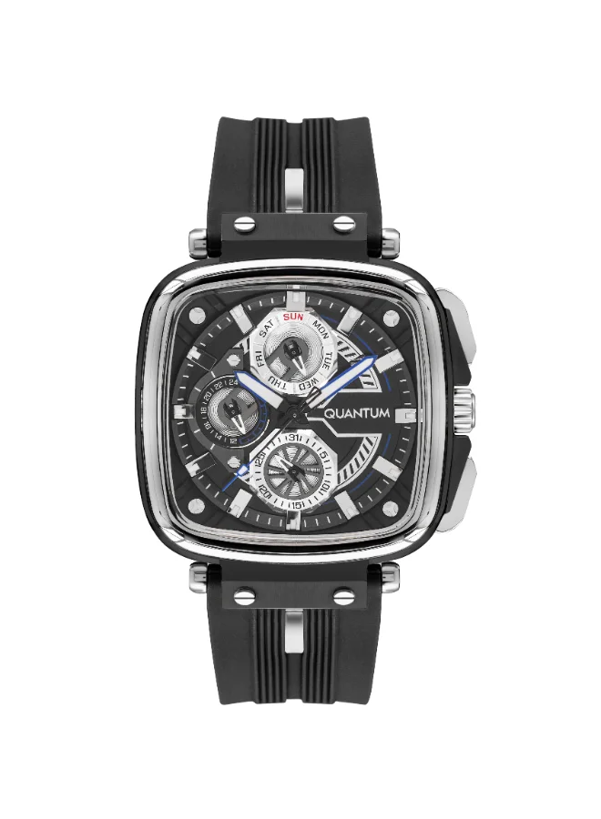 Quantum Men's Silicone Multifunction Watch PWG1014.351 - 44 mm