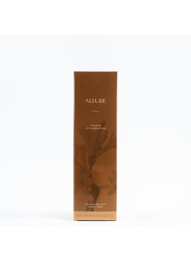 ALLURE Reed Home Diffuser Set 400ml – Jasmine & Cedarwood | Free 8 Fabric Reed Sticks | Stress Relief & Aromatherapy | Long-Lasting, Smoke-Free Air Freshener for Home & Office - Image 4