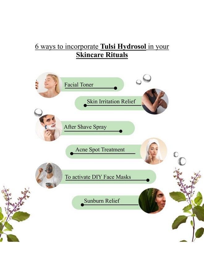 Vriksha Veda Acne Healing Combo I Tulsi Hydrosol/Holy Basil Hydrosol (100 ml) and Pure Aloe Vera Gel (100 gms) I Suitable for all skin types - Image 4
