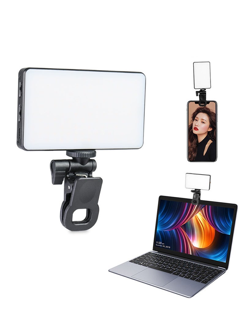3000mAh Video Conference Lighting, Soft Light for Conferencing, Zoom Laptop with Clip, Stepless Dimming Computer Meetings, Webcam - Image 1