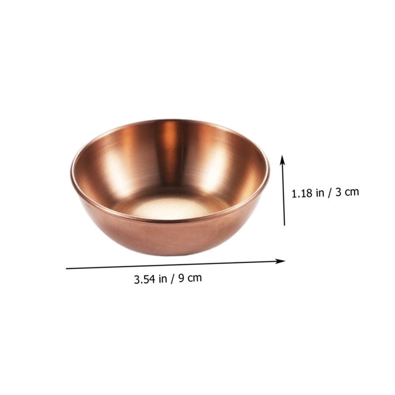 4Pcs Stainless Steel Sauce Dishes Condiment Plates for Dipping Seasonings and Appetizers Portable Design - Image 3