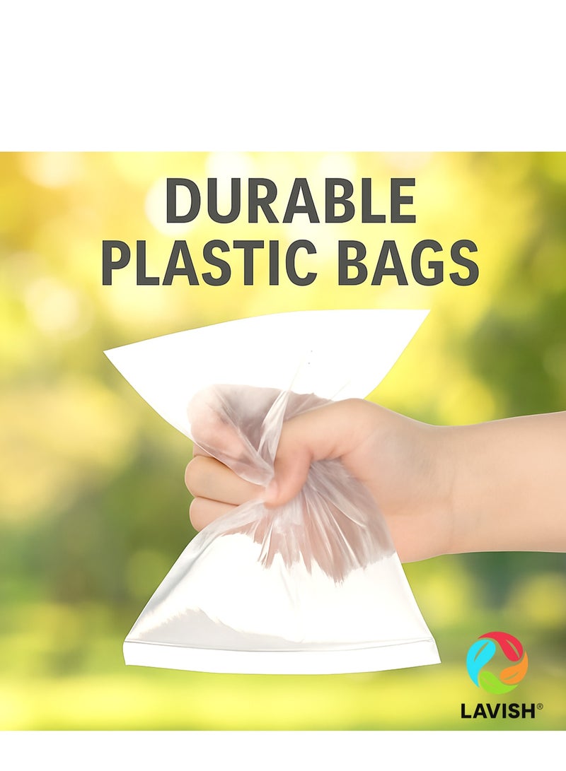 Lavish Clear Ziplock Bags 10x15CM | 100 PACK Transparent Resealable Plastic Pouches |Reclosable Seal for Food Jewelry Travel Packing Storage | Multi Purpose Plastic Zipper Bags - Image 3