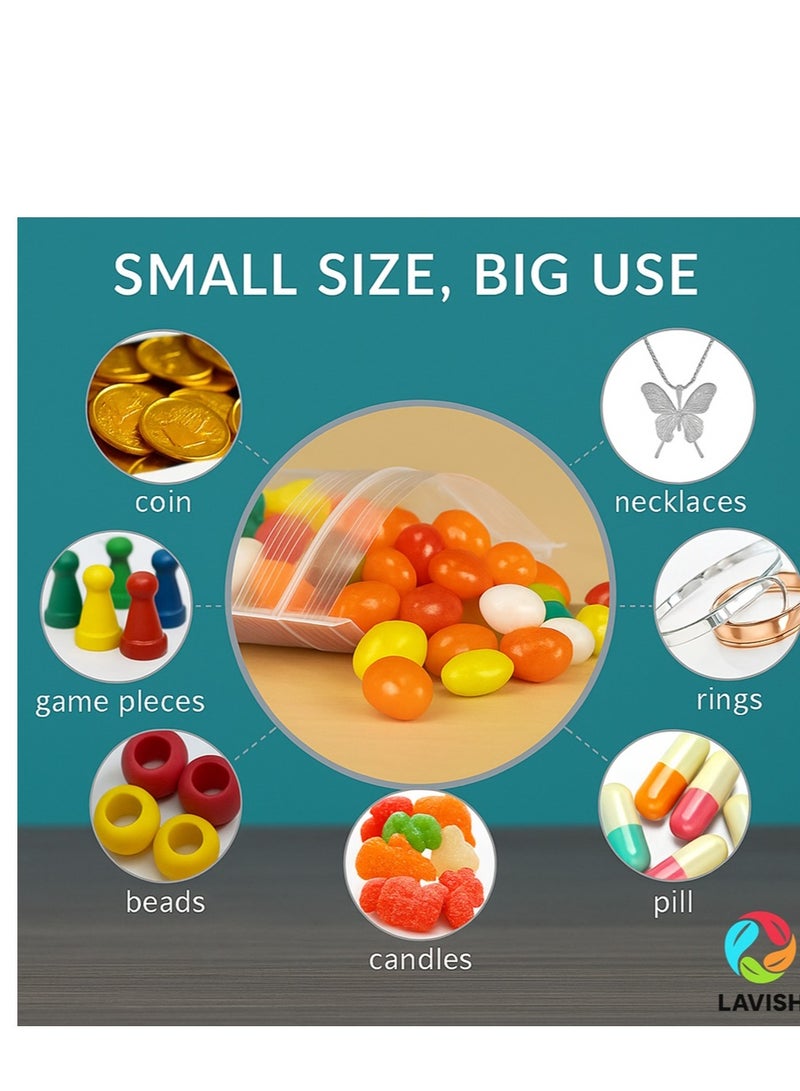 Lavish Clear Ziplock Bags 10x15CM | 100 PACK Transparent Resealable Plastic Pouches |Reclosable Seal for Food Jewelry Travel Packing Storage | Multi Purpose Plastic Zipper Bags - Image 5