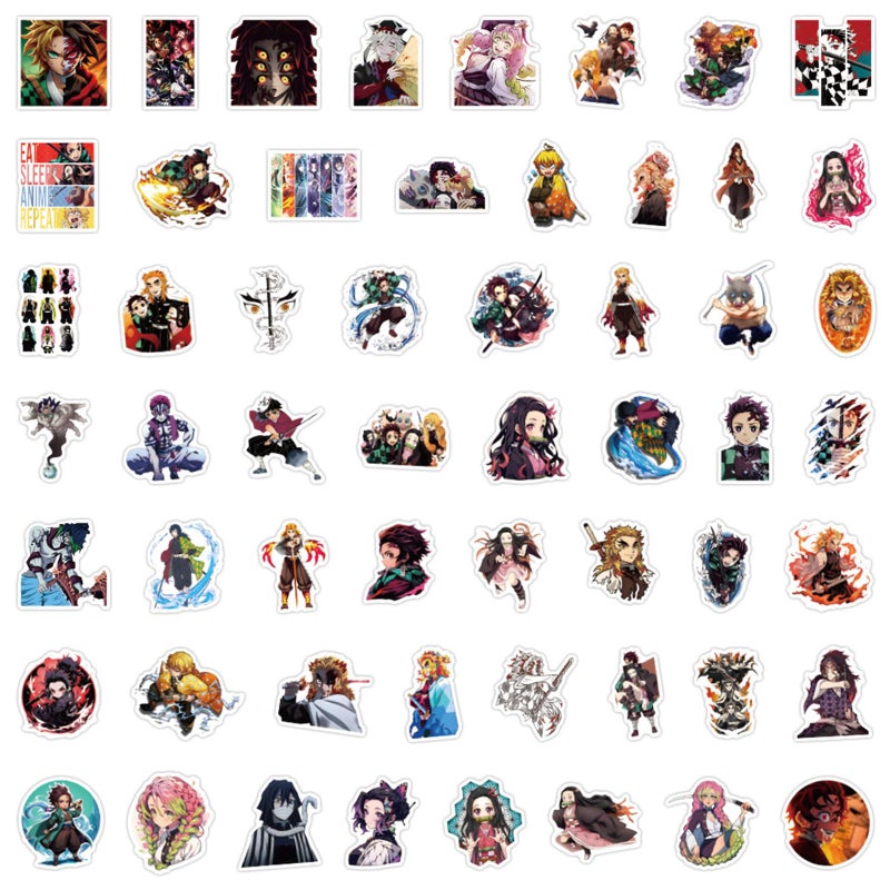 LHST 50Pcs Japanese Demon Manga Slayer Stickers for Kids Cartoon Stickers Cute Gifts for Girls Boys - Manga Sticker for Kids Waterbottle Laptop Guitar Classroom Prizes for Elementary Students (Manga) - Image 4