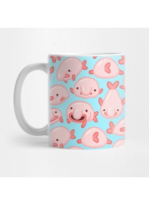 Blobfish Pattern Mug Glass