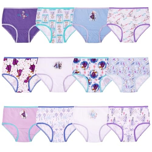 Disney girls Frozen 12-days Advent Underwear, Available in Sizes 2/3t, 4t, 6 and 8, Frozen 12pk in Box, 2-3T - Image 1