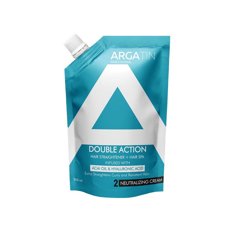 ARGATIN Professional Hair Neutralizing Cream 500ml  2in1 Formula Hair Straightener  Hair Spa with Pro Vitamin B5  Straightens Curly  Resistant Hair Step2 - Image 1