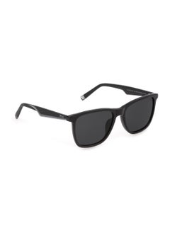 FILA Men's Square Shape Polarized Acetate Sunglasses SFI461 56700P - Lens Size: 56 Mm - Shiny Black  - Image 3