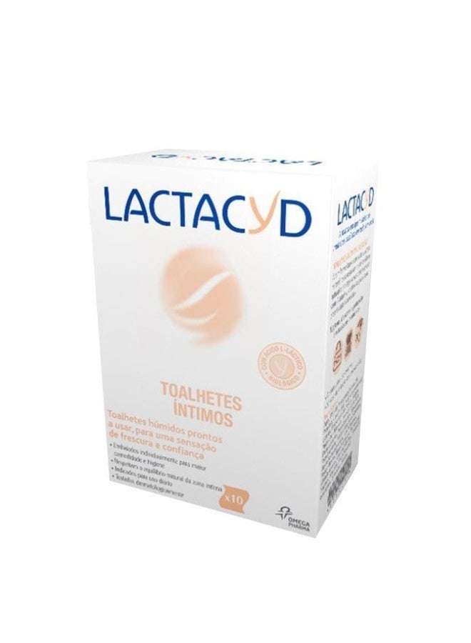 Lactacyd Personal Hygiene Towels 10units - Image 1