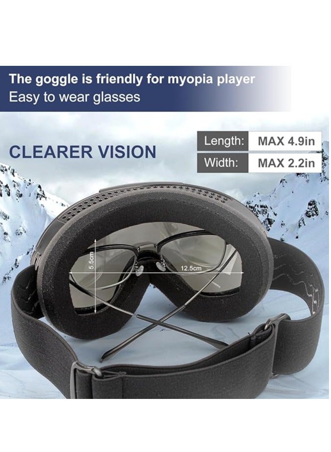 Ski Snowboard Goggles for Men Women Snow Goggles Anti Fog UV Protection Eyewear Glasses Spherical Lens - Image 5