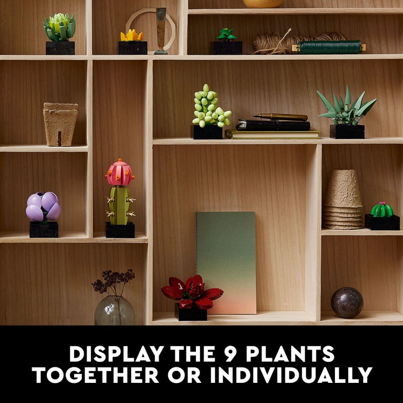 LEGO مجموعة نباتات الصبار الاصطناعية من LEGO Icons للبالغين  ديكور المنزل  هدايا عيد الميلاد  هدايا تدفئة منزلية إبداعية  مجموعة نباتية  مجموعة باقة الزهور  10309 - Image 3