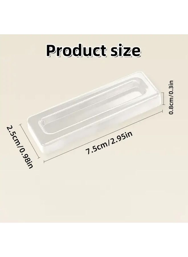 8Pcs Transparent No Drill Door Handles Traceless Adhesive For Drawers Wardrobes - Image 3
