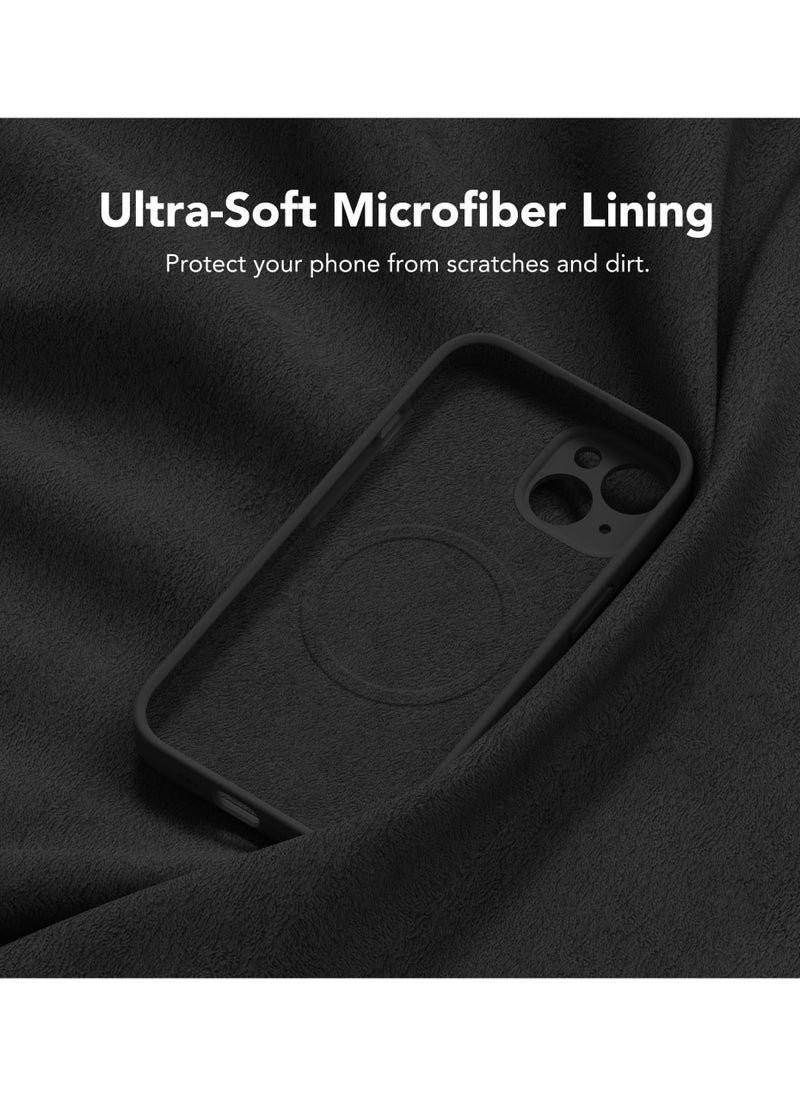 SUYDANBOX - Magnetic for iPhone 15 Case Compatible with MagSafe [Screen Protector + Full Camera Protection] Silicone Shockproof Anti-Scratch Protective Phone Case for iPhone 15 6.1" Black - Image 1