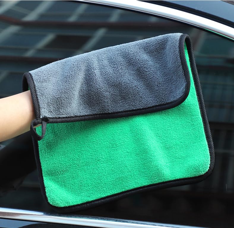 Outlay Home Microfiber Cloth & Towel-Thick Lint Free Multipurpose Cloths for Automotive Car Bike scooty Cleaning Polishing Washing & Detailing - 30x40 cms, Multicolor, 4 Pieces - Image 2