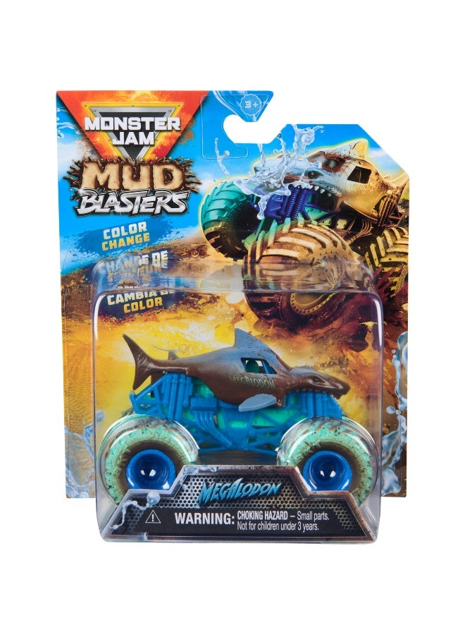 Monster Jam Mud Blasters Megalodon Truck Die-cast Vehicle (1:64, 8 cm) - Image 1