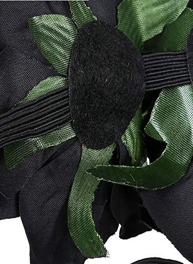 DNHCLL Rose Floral Crown Headpiece for Women and Girls - Fake Flower Hair Wreath with Headband (Black) - Image 3