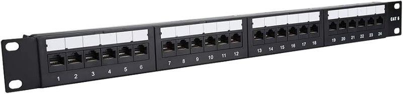 Gold Plated 24 Port Cat6 Patch Panel Rack Mountable Gigabit Ethernet - Image 4