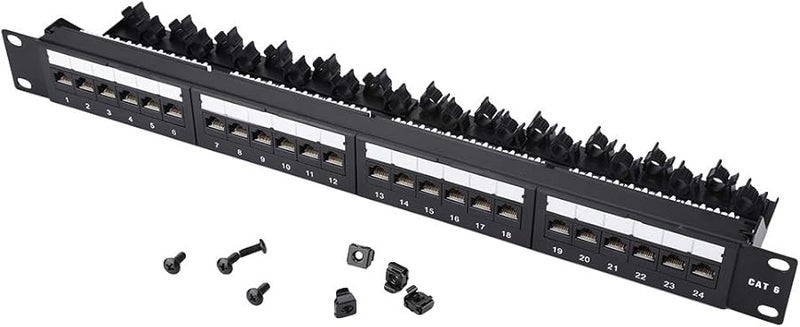 Gold Plated 24 Port Cat6 Patch Panel Rack Mountable Gigabit Ethernet - Image 2