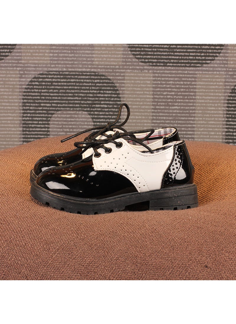 Generic 2024 Spring School Boys Girls Casual Oxford Children Fashion Shoes C- 1 Black and White 