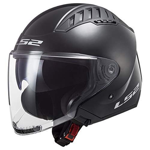 LS2 Helmets Copter Open Face Helmet (Gloss Black - Small) - Image 1
