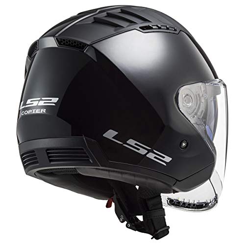 LS2 Helmets Copter Open Face Helmet (Gloss Black - Small) - Image 2