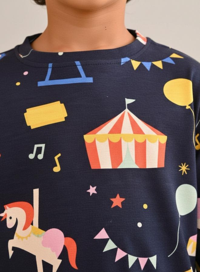 Anthrilo Kids Carnival Circus Cotton T-Shirt and Pants Set - Image 4