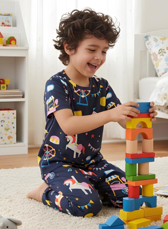 Anthrilo Kids Carnival Circus Cotton T-Shirt and Pants Set - Image 5