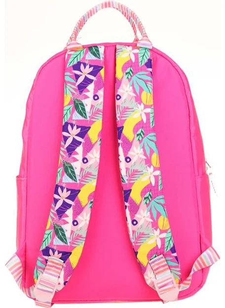 KAUKKO Double Stripe Backpack Pink K1762