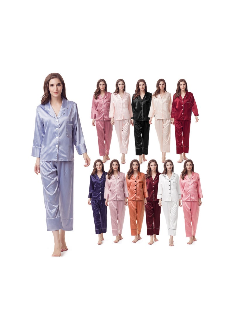 KUYING 2-piece Set Of Silk Pajamas  - Image 2
