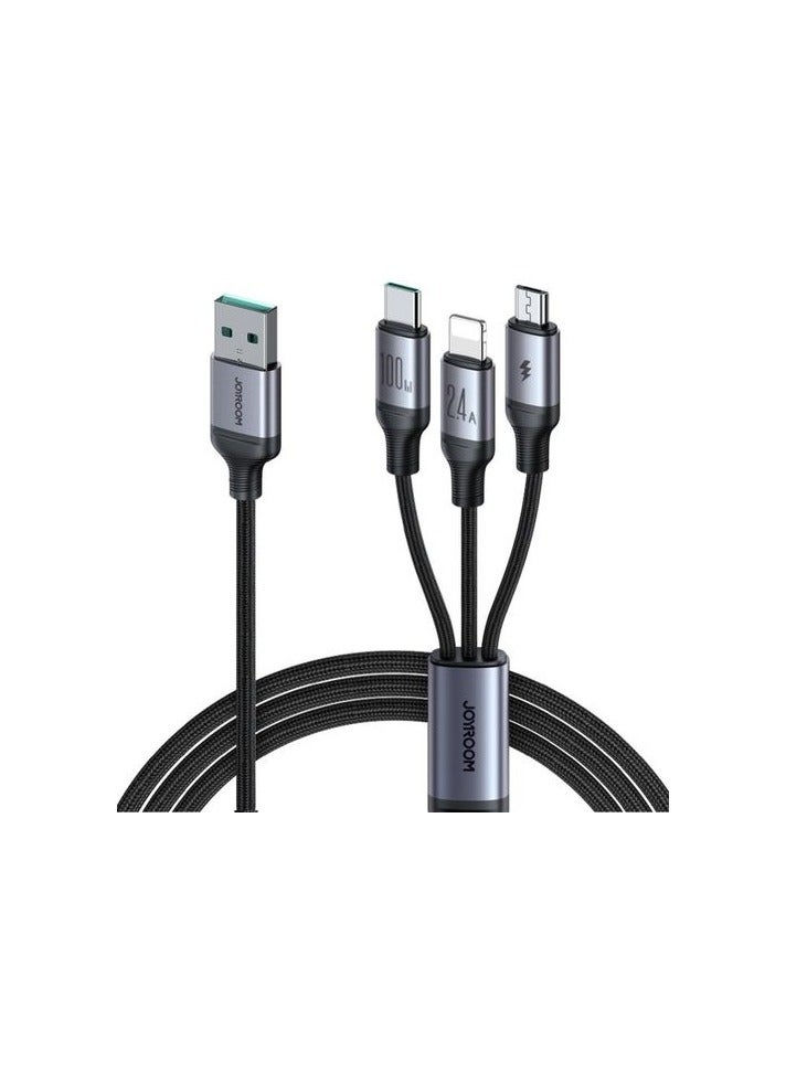 جوي روم Joyroom A21 3-in-1 Cable usba 1.2 M 100W
