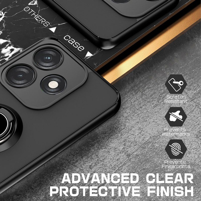 إيروريكس جراب هاتف Tecno Spark 10C Q Shadow 1 Series TPU + PC مع حلقة (أسود + أسود) - Image 4