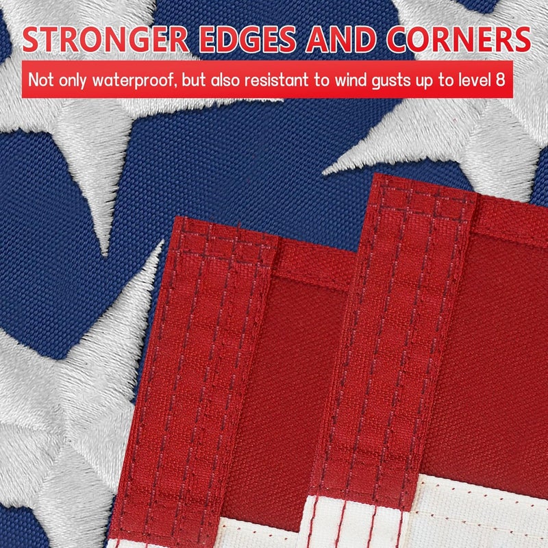 JOYAONE Super Tough American Flag, American Flag 4x6 FT Outdoor TearProof Series,US Flags 4x6 Outdoor High Wind,Non Fading American Flags for Outside,Flag Heavy Duty,UV Protected Sewn Embroidered Grommets - Image 3
