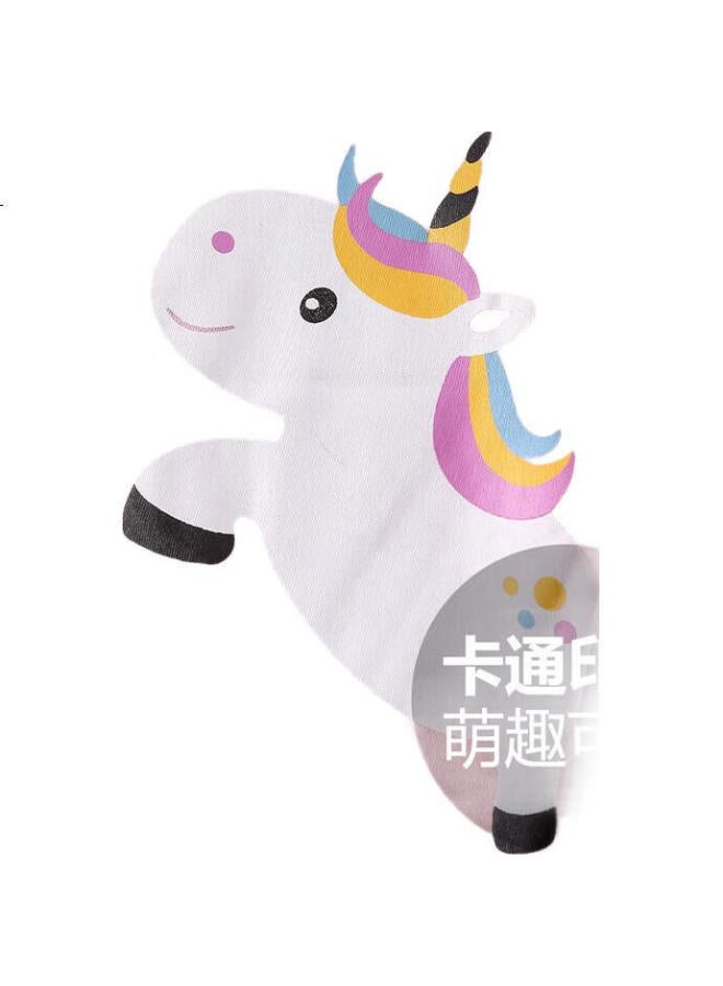 Doxiluka Dorahua Card Children'S Summer Thin Bottoming Shirt Boys And Girls Short-Sleeved T-Shirt Cartoon Top Running Unicorn 90 - Image 2