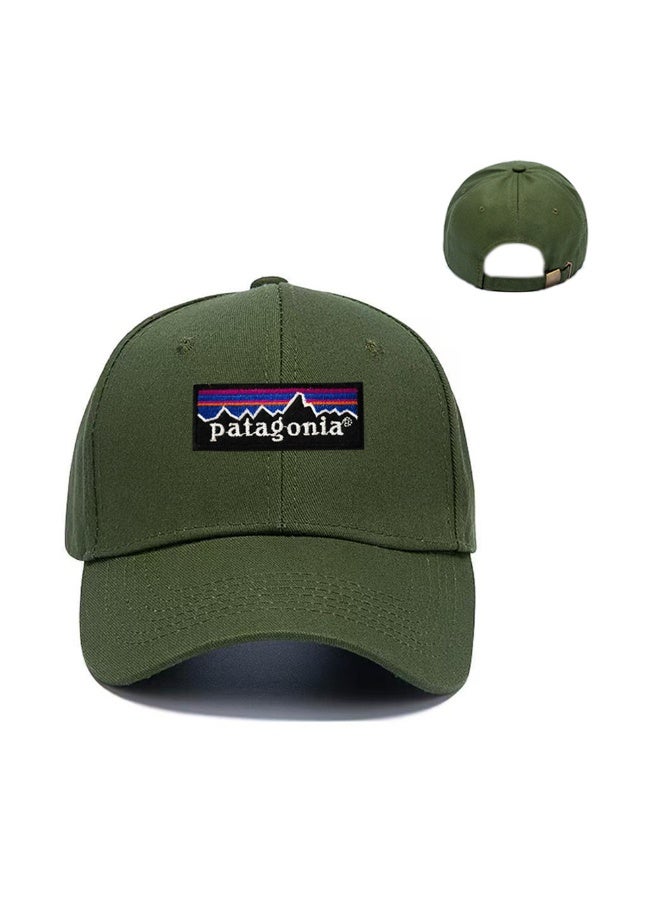 Patagonia Solid Army Green Embroidered Curved Brim Adjustable Cotton Baseball Dad Cap