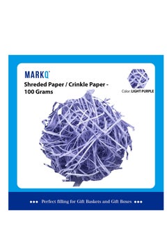 MARKQ Crinkle Cut Shredded Paper Filler for Gift Wrapping Hamper/Basket Filling, Packing Supplies (Purple)  - Image 2
