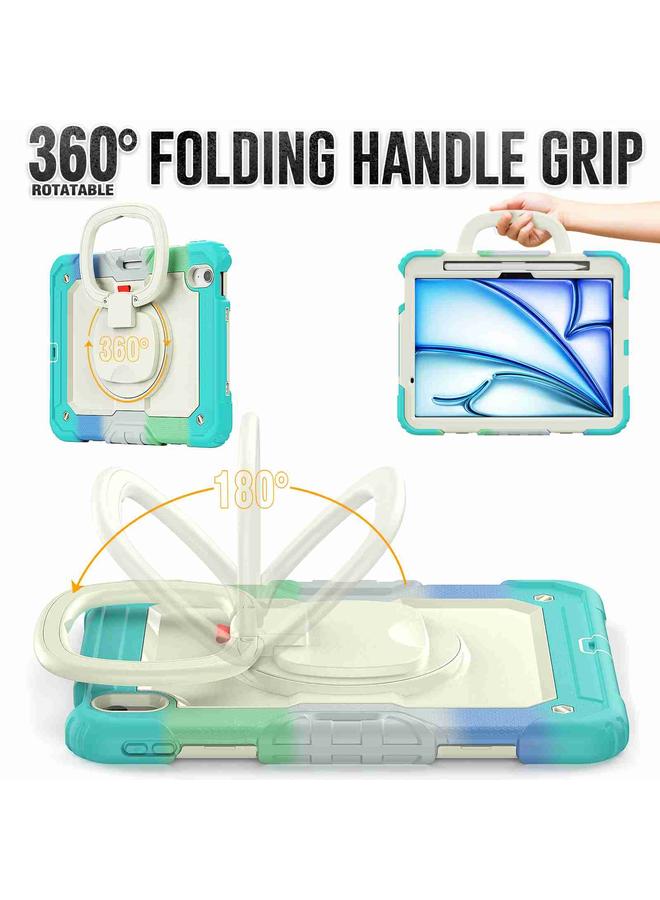 Zaboon Case For iPad Air 11 2025 / 2024 Handle Silicone Hydric PC Tablet Case with Shoulder Strap - Image 3