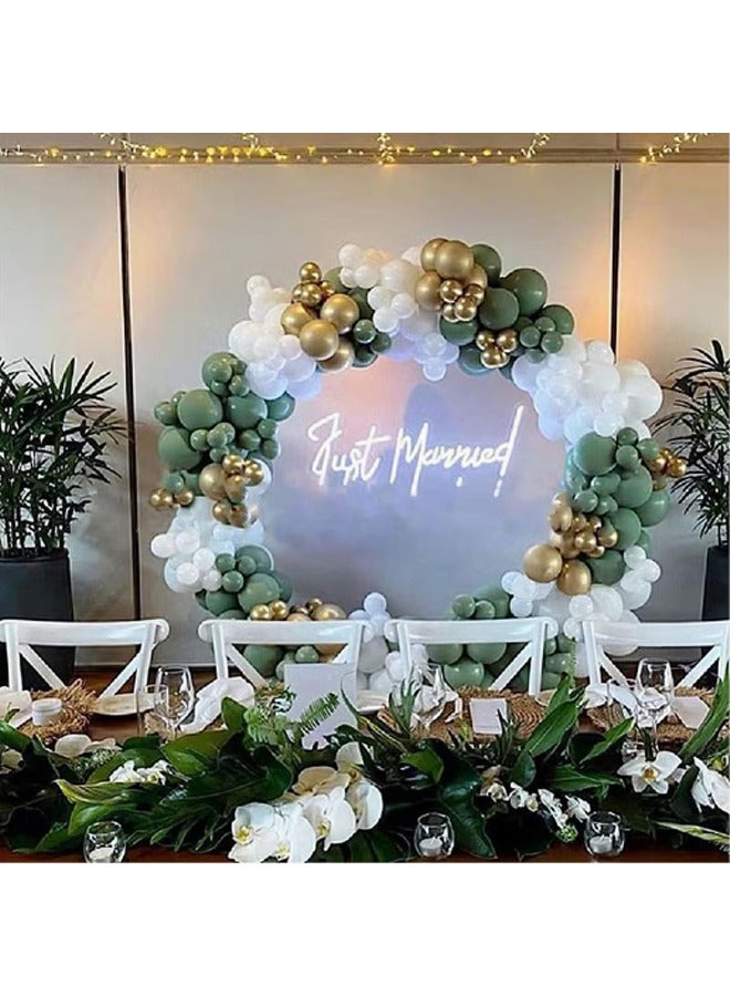 ميكسد مجموعة 138 قطعة من بالونات اللاتكس المزخرفة باللون الأخضر الزيتوني - مثالية للتخرج وحفلات استقبال المولود الجديد وحفلات الزفاف وأعياد الميلاد وحفلات العزوبية - مناسبة للداخلية والخارجية - Image 1