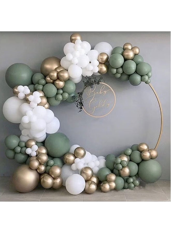 ميكسد مجموعة 138 قطعة من بالونات اللاتكس المزخرفة باللون الأخضر الزيتوني - مثالية للتخرج وحفلات استقبال المولود الجديد وحفلات الزفاف وأعياد الميلاد وحفلات العزوبية - مناسبة للداخلية والخارجية - Image 3