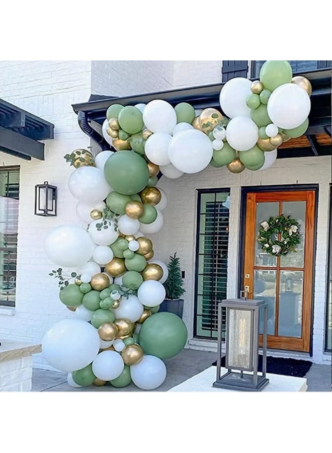 ميكسد مجموعة 138 قطعة من بالونات اللاتكس المزخرفة باللون الأخضر الزيتوني - مثالية للتخرج وحفلات استقبال المولود الجديد وحفلات الزفاف وأعياد الميلاد وحفلات العزوبية - مناسبة للداخلية والخارجية - Image 4