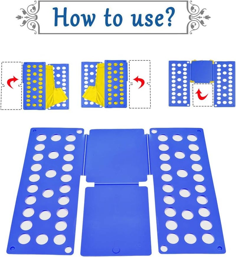 BOXLEGEND Shirt Folding Board - Easy & Fast Laundry Solution for Kids & Adults (Green & Blue) - Image 4